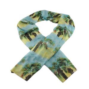 Betsy Drake Betsy's Palms Palm Tree Print Fashion Scarf 70 X 20 In.